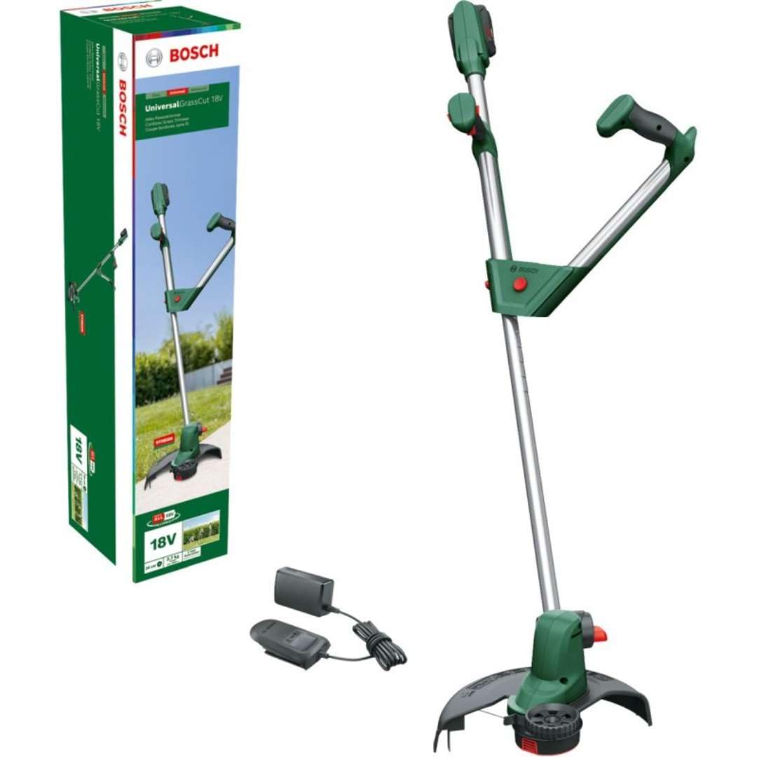 Bosch Home and Garden UniversalGrassCut - Cortacésped (18 V-26, batería de 18 V, 2,5 Ah, Ancho de Corte