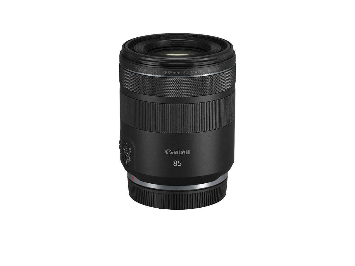 Canon Objetivo Canon RF 85 mm F2 Macro IS STM - Lente estándar Ideal para Retrato, Bokeh y Foto Detalle Incluso con Poca luz, Ligero, Estabilizador óptico 5 Pasos, Compatible con Sistema EOS R, Negro