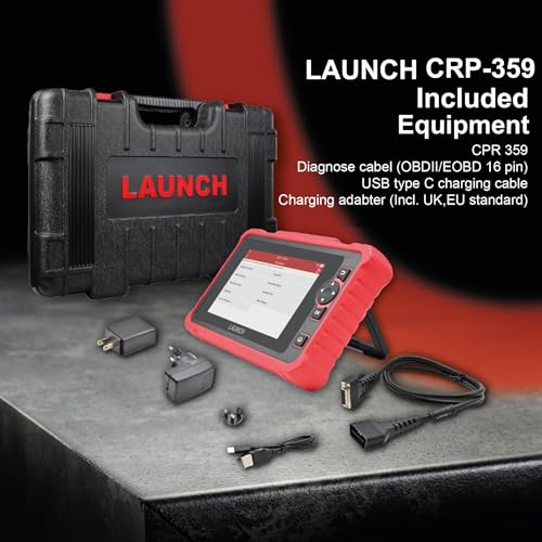 LAUNCH Escáner CRP359 OBDII para Todos los Sistemas, Lector de código OBD2 Completo, codificación ECU, Compatible con protocolo Can-FD DOIP, SGW para vehículos FCA, actualización WiFi 2 años de