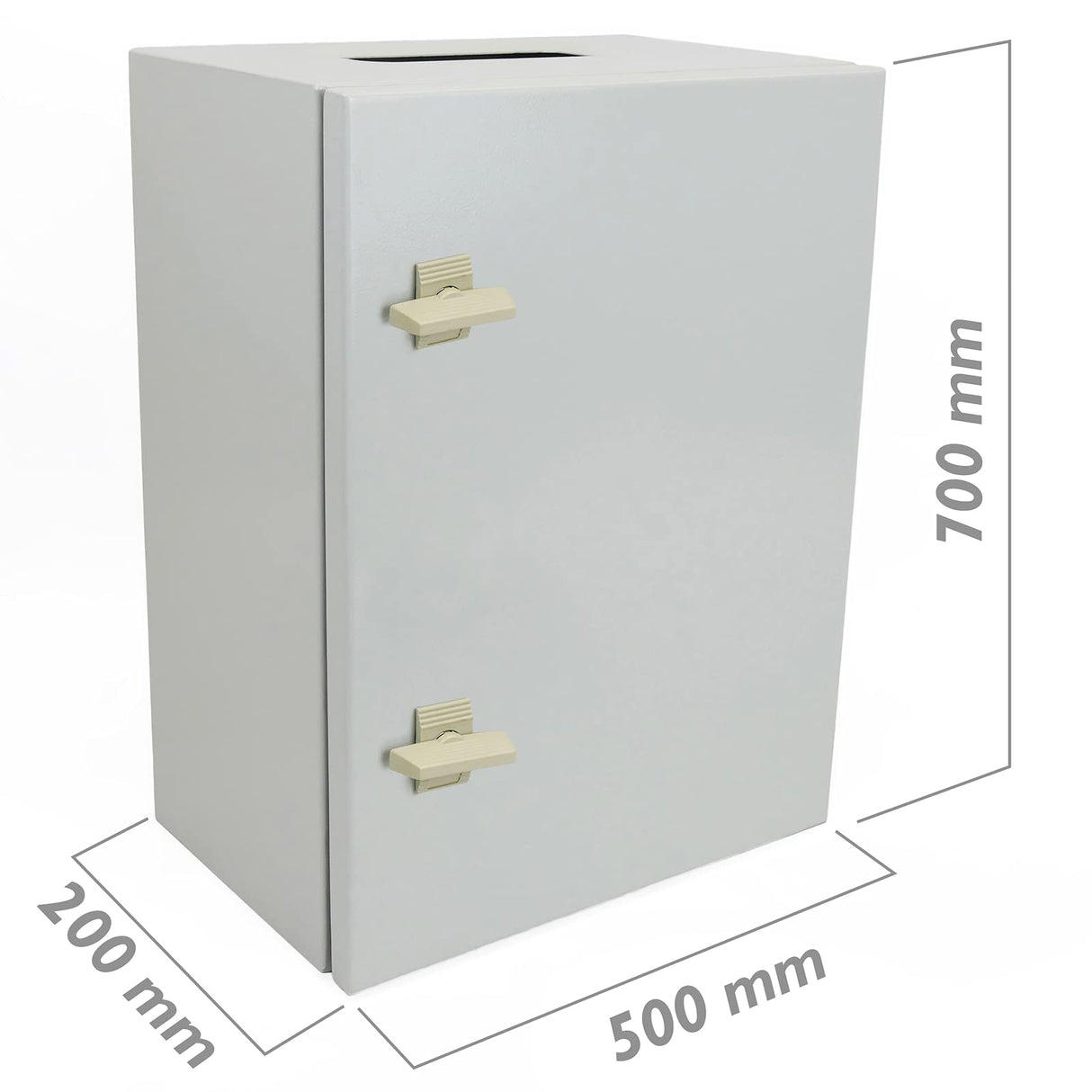 BeMatik - Caja de distribución eléctrica metálica con protección IP65 para fijación a Pared 700x500x200mm