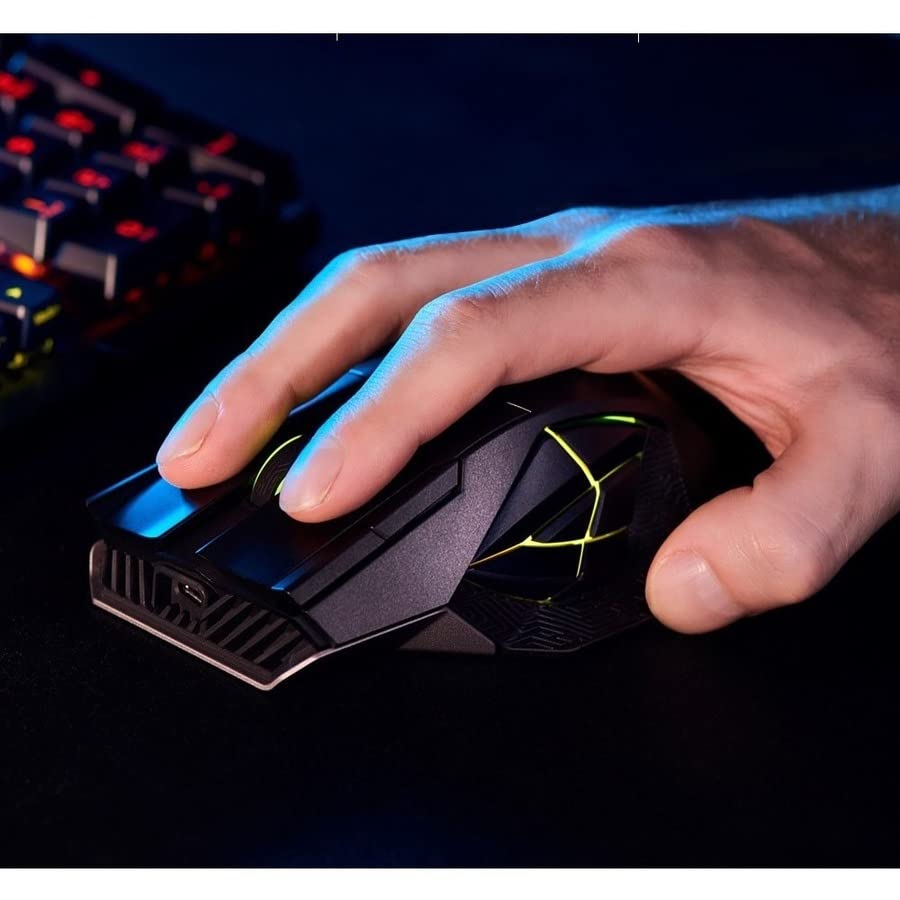 ASUS ROG Spatha X Wireless Gaming Mouse (Magnetic Charging Stand, 12 Programmable Buttons, 19,000 DPI, Push-fit Hot Swap Switch Sockets, ROG Micro Switches, ROG Paracord and Aura RGB Lighting)