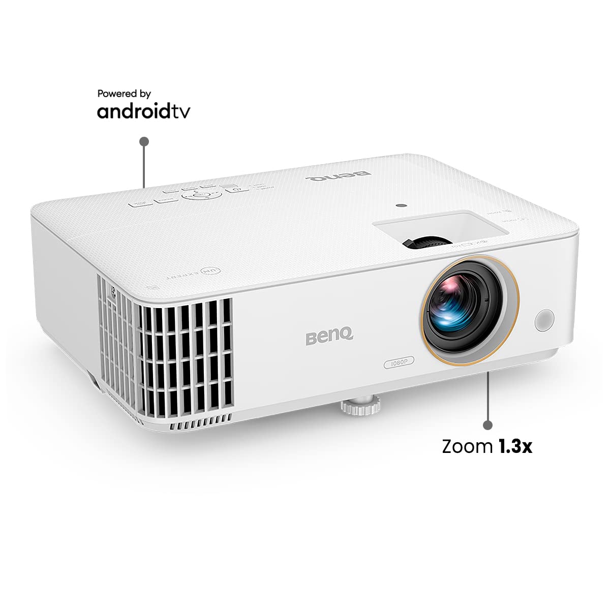 Proyector para juegos BenQ TH685i 1080p con tecnología Android TV - Compatibilidad con HDR 4K - Frecuencia de refresco de 120 Hz - 3500 lúmenes ANSI - Baja latencia de 8,3 ms - Modo de juego mejorado