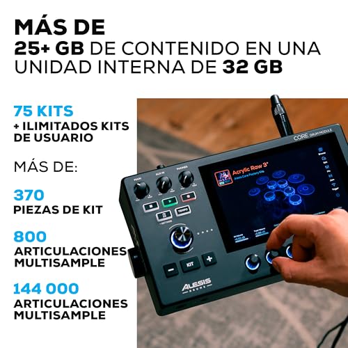 Alesis Strata Core - Kit de Batería Electronica con Pantalla Táctil, Platillos de triple zona, hi-hat magnético activo y parches de malla de doble zona