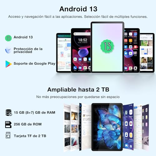 Doogee T30 Pro 15GB(8GB+7GB)/256GB Gris - Tablet Marca