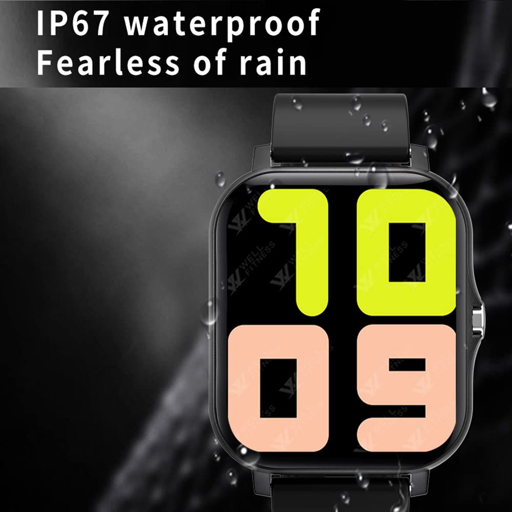 MAMESO Smartwatch, Fitness Tracker Watch HD Pantalla táctil, Smart Watch con podómetro/Sueño/Monitor de frecuencia cardíaca/Sport Fitness Tracker para Android/iOS (Gris, P8)