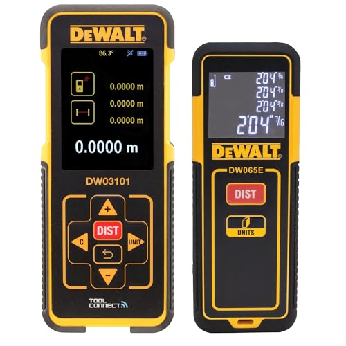 DEWALT DW03101-XJ - Medidor láser de distancias con alcance de 100 m