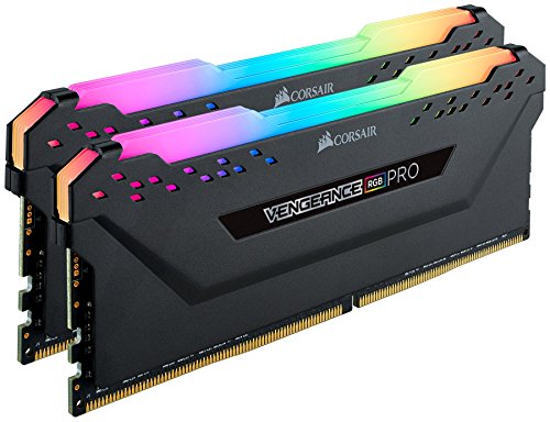 Corsair Vengeance RGB Pro 32 GB (2 x 16 GB) DDR4 3600 MHz C18, Kit de Memoria de Alto Rendimiento (AMD optimizado), Ordenador de escritorio, Negro