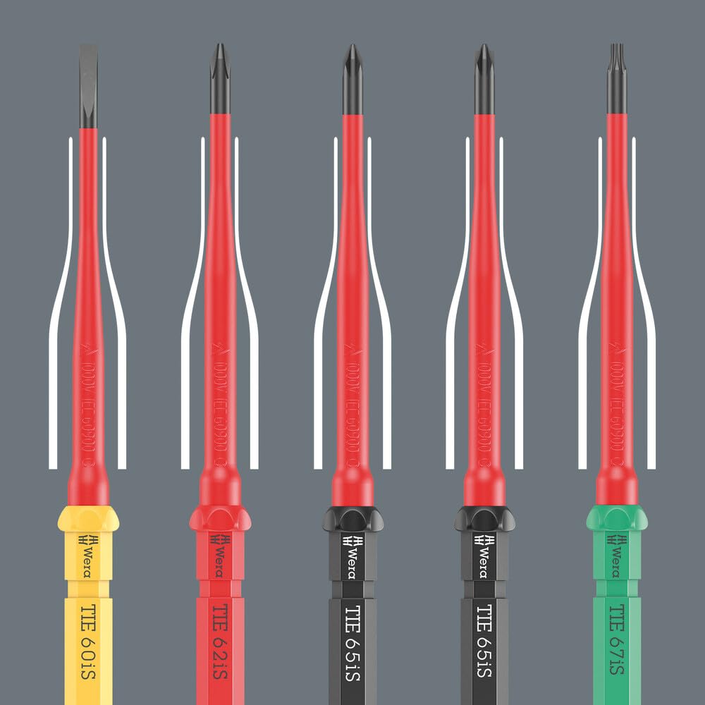 Wera 05006605001 Kraftform Kompakt VDE 15 Torque 1,2-3,0 Nm extra slim 1 Tool Finder, 15 piezas