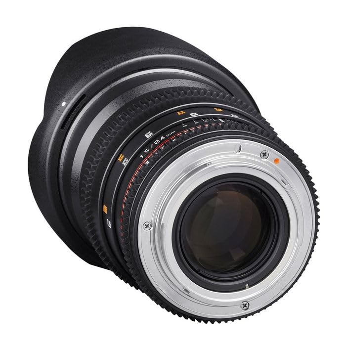 Rokinon - Objetivo Gran Angular para Fotos Completas de 24 mm, T1.5, AS, IF, UMC, Cine DS, para Canon EF