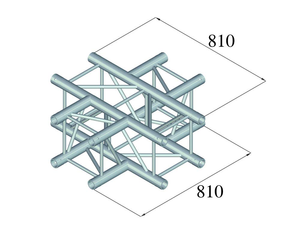 Alutruss Quadlock 60306087 Tq390-Qqc41 de 4 vías de intersección