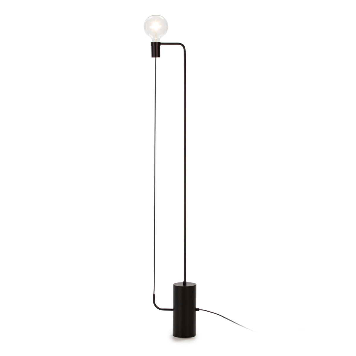 LAMPARA DE PIE 25X12X152 METAL NEGRO