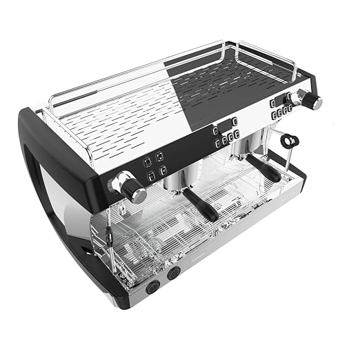 Cecotec Cafetera Express Barista Baristeo Mattina 2X. 4200W, Bomba Rotatoria 9 Bares, Caldera Triple, Pantalla Pid, Caudalímetro, Doble Manómetro, 4200W, Extracción Crema, Diseño Profesional