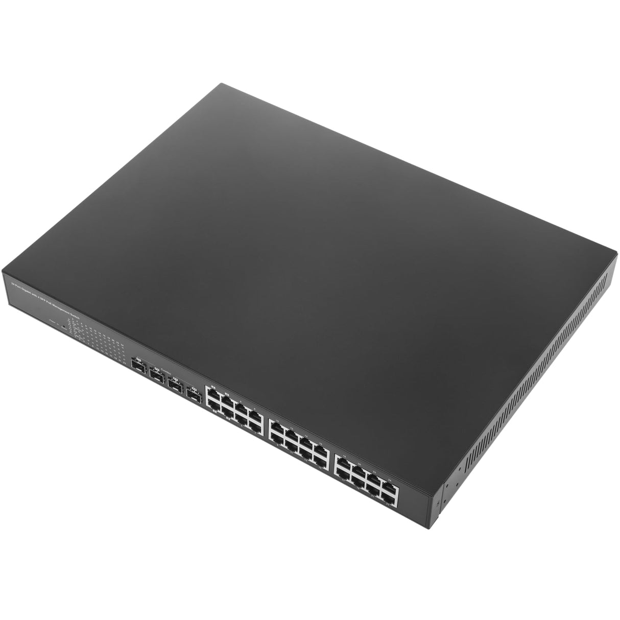 BeMatik - PoE-Switch 10/100/1000 Mbps IEEE802.3af RACK19 (24 PoE y 4 SFP)