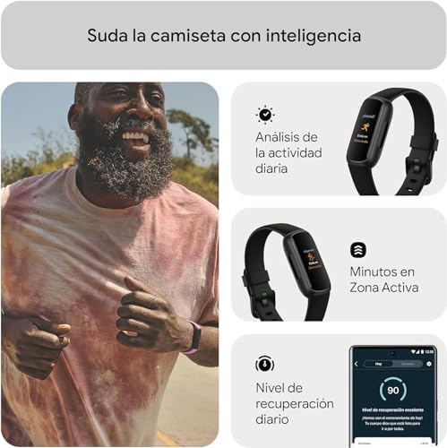 Google Pixel 8 Pro -Smartphone Android Libre con Lente teleobjetivo - Celeste, 128GB + Fitbit Inspire 3, la Pulsera de Salud y Actividad física con hasta 10 días de batería - Negro
