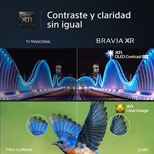 Sony BRAVIA XR-55A80L, 55 Pulgadas, TV OLED con 4K HDR, Smart Google TV, Eco Pack, Bravia Core, Óptimo para PlayStation5, Diseño Integral