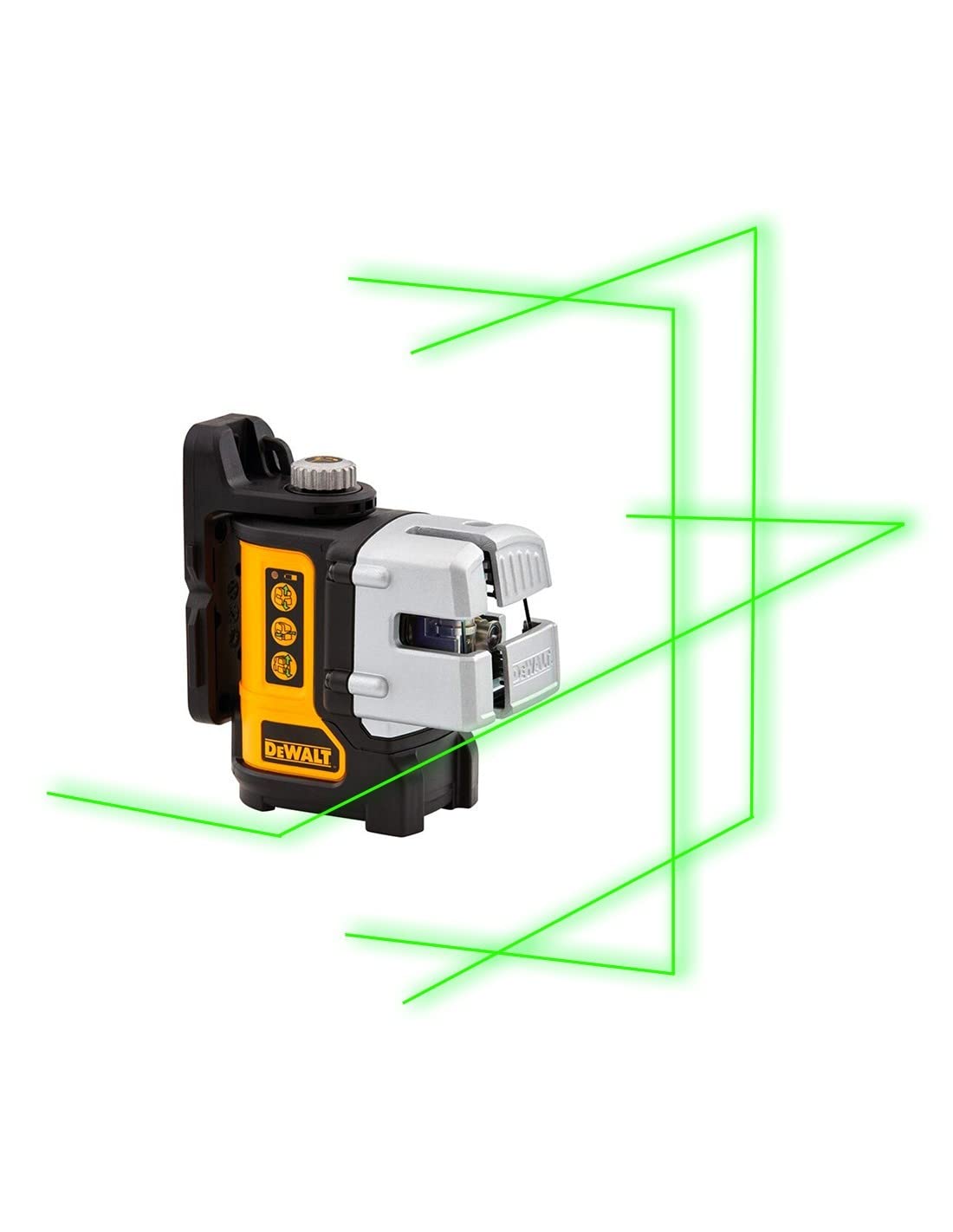 DEWALT DW089CG-XJ - Nivel Láser Verde Autonivelante de 2 Líneas en Cruz, Alcance de Hasta 20 Metros sin Receptor y 50 Metros con Receptor, Precisión +/-3 mm/10m, Incluye 4 Pilas