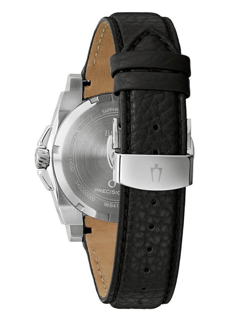 Bulova Reloj Analógico para para Hombre de Cuarzo con Correa en Cuero 96B416