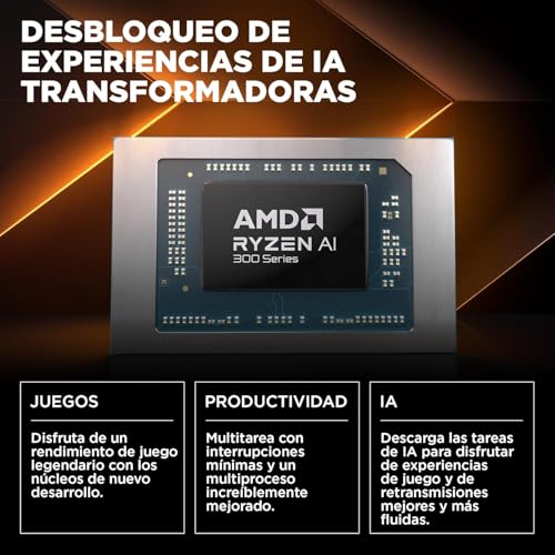 HP OMEN - Ordenador portátil Gaming 16" 2.5K WQXGA (AMD Ryzen AI 7 350, 32GB RAM, 1TB SSD, NVIDIA RTX 5060, FreeDos) Teclado QWERTY Español - Negro