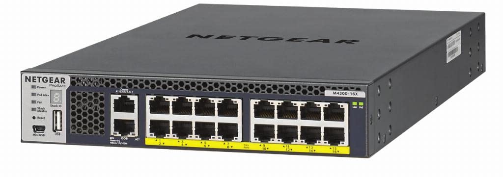 NETGEAR M4300-16X - Conmutador gestionado (APS600W PSU (XSM4316PB)