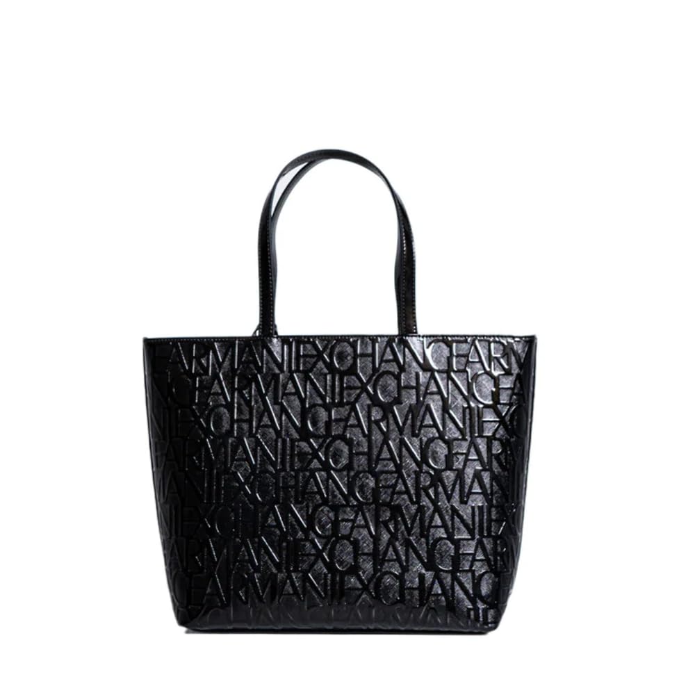 Armani Exchange Schultertasche Mit Griffen, Bolsos para Mujer, Negro (Black), Talla única