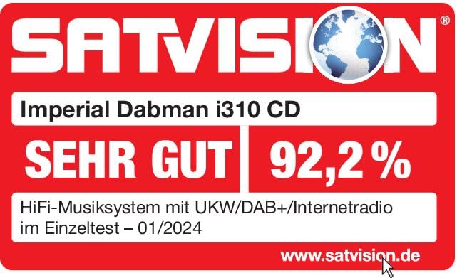 Imperial DABMAN i310 CD DAB+/FM/Internet - Sistema HiFi con reproductor de CD