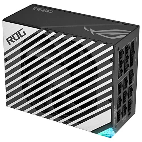 Asus ROG Thor 1000W Platinum II Fuente de Alimentación Modular (1000 Watt, 80+ Platinum, Lambda A++, Disipadores ROG, Ventilador PWM 135 mm, 0dB, Pantalla OLED, Cables apantallados, Aura Sync)