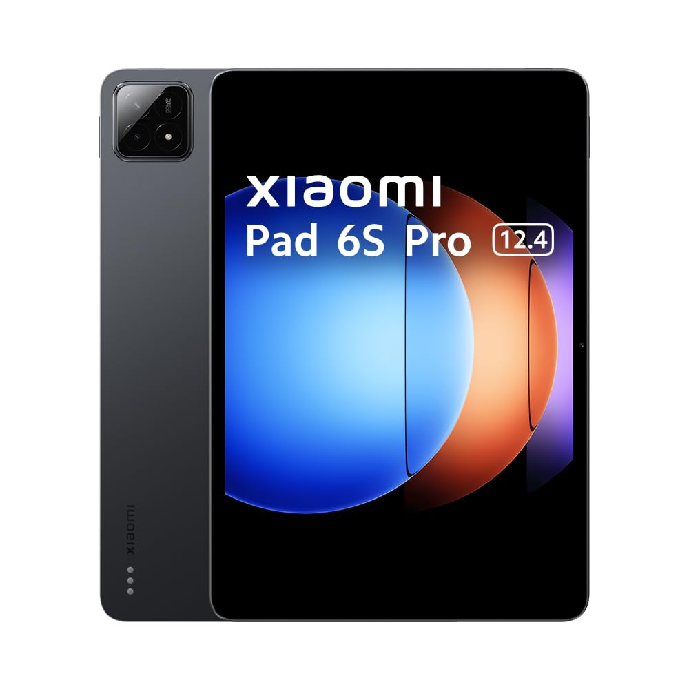 Xiaomi Tablet Pad 6S Pro 3K 12.4" 144Hz, 512GB/12GB RAM, Snapdragon@8 Gen 2 3.19GHz, 1000mAh 120W, Negro (versión francesa + 2 años de garantía)