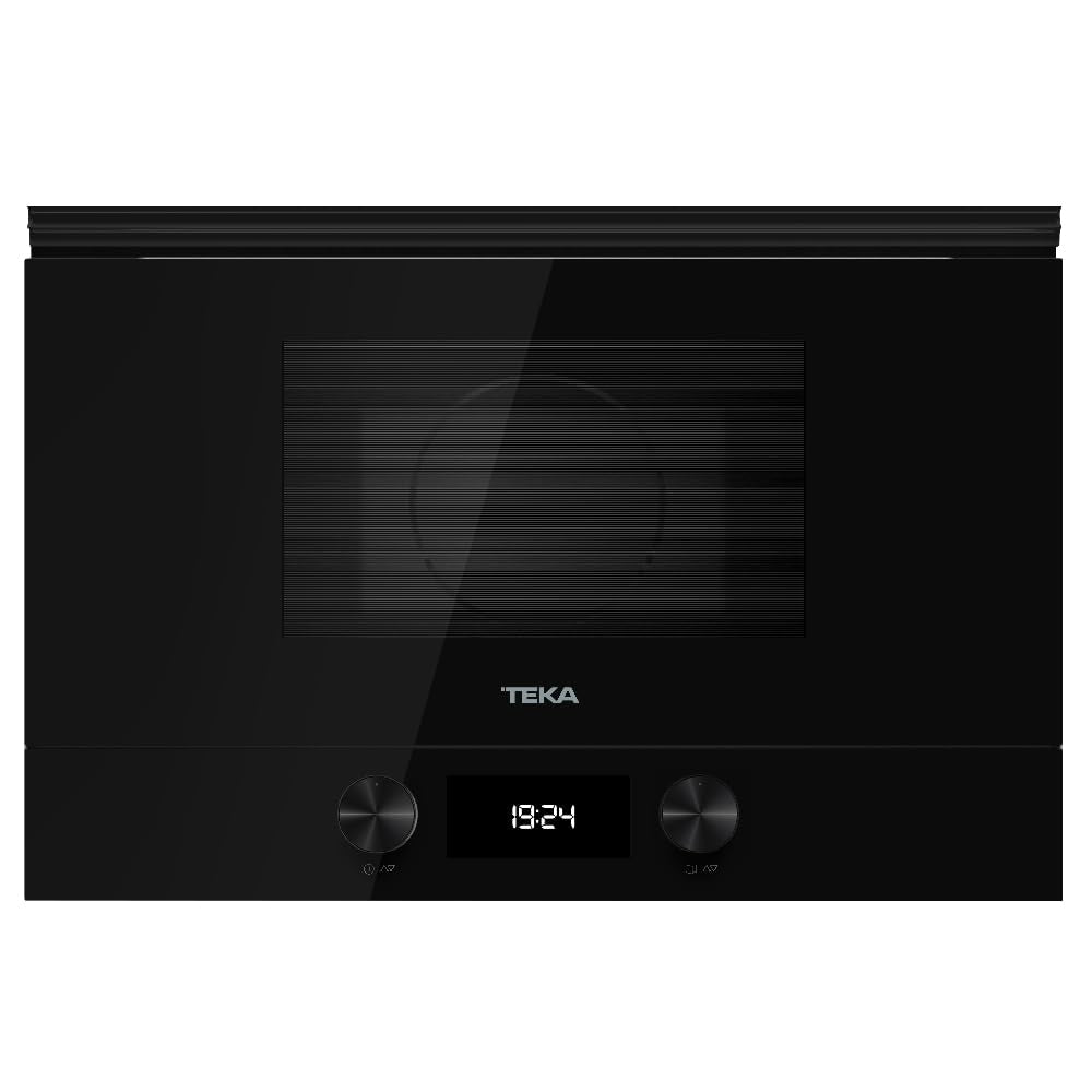 TEKA Microondas Integrable con Grill, Capacidad 22 L, 5 Niveles de Potencia, 850 W, Base Cerámica, Cristal Full Black, Modelo ML 8220 BIS L FBK