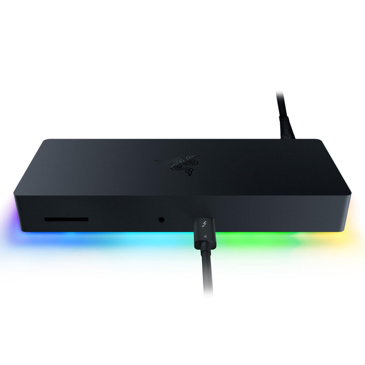 Razer Thunderbolt 4 Dock Chroma - Hub Premium con iluminación RGB para Windows y Mac (10 puertos en uno, salida a Dos monitores 4K o un monitor 8K) Negro