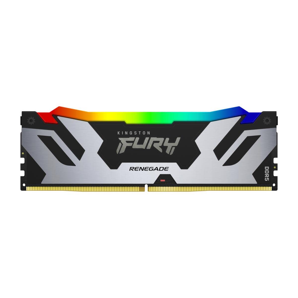 Kingston Fury Renegade DDR5 RGB Plata - Negro XMP 48GB (2x24GB) 8800MT/s CL42 CUDIMM Memoria Gamer para Ordenadores de sobremesa Kit de 2 - KF588CU42RSAK2-48