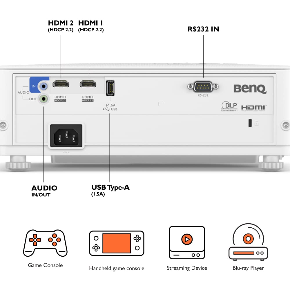 Proyector para Juegos BenQ TH685P HDR, 1080p, 3500 LM, HDMI, 3D, Baja latencia para Consolas Multicolor