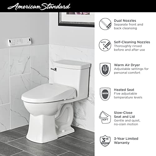 American Standard 8018A60GRC-020 Advanced Clean 3.0 - Asiento con mando a distancia, color blanco