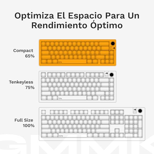 Glorious Gaming GMMK 3 Pro HE: Teclado Gaming inalámbrico, Hall Effect, Carcasa de Aluminio, tasa 8K, switches Hot Swap MX/HE, acción Ajustable, Compacto 65% QWERTY Estadounidense (Plata)
