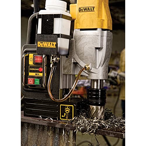 DeWalt DWE1622K-QS Columna electromagnética con taladro morse 1200W 50 mm, Negro y amarillo