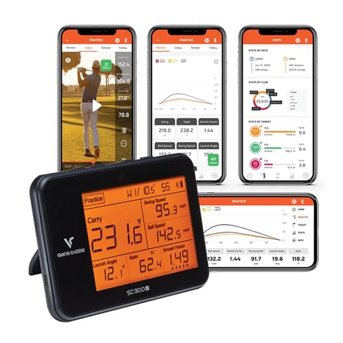 VOICE CADDIE Monitor de lanzamiento de golf portátil Voice Sc300I (2021)