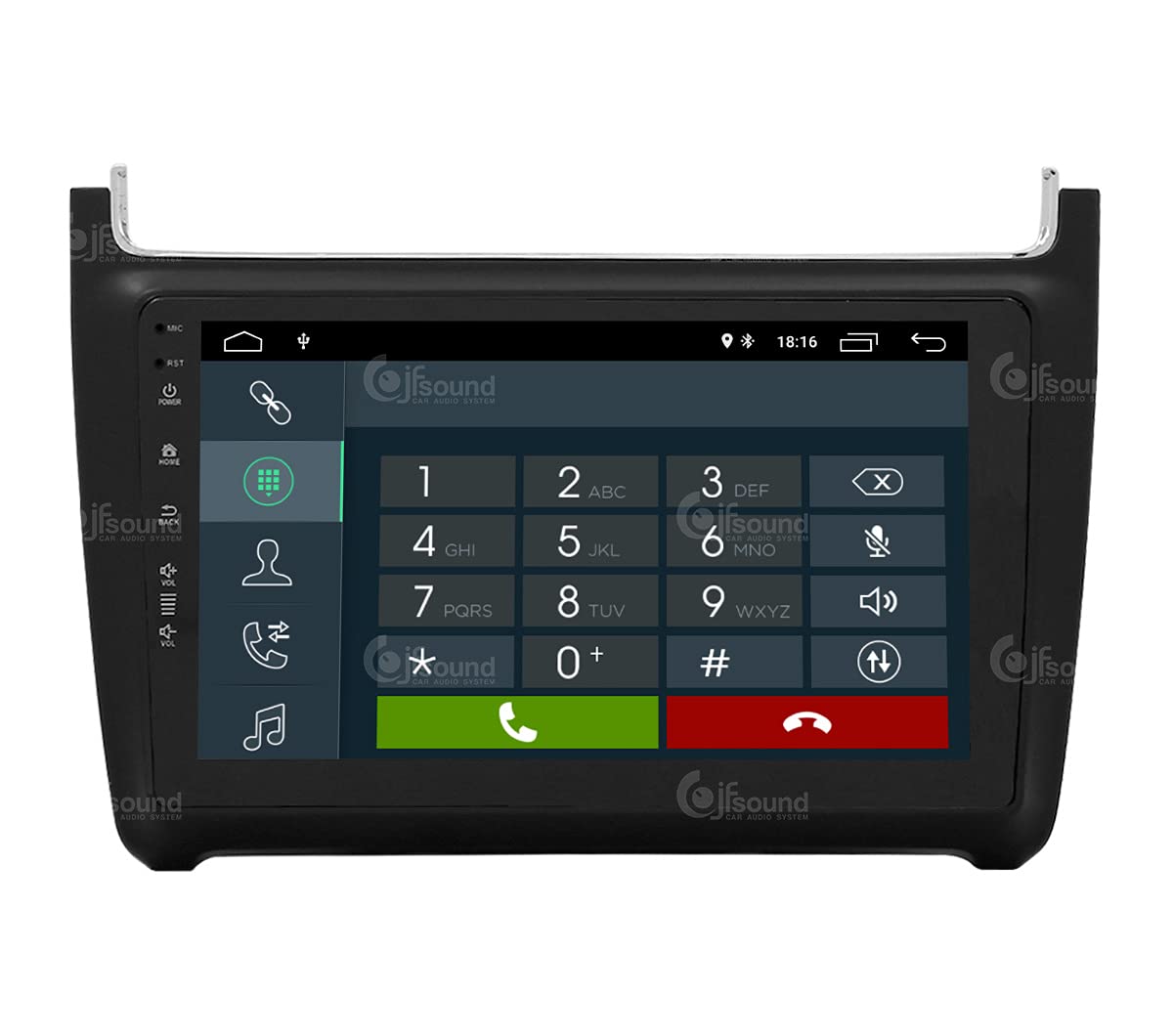 Autorradio de Ajuste Personalizado Compatible con Volkswagen Polo Android GPS Bluetooth WiFi Dab USB Pantalla táctil Full HD 9