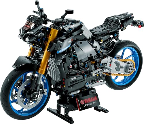 LEGO 42159 Technic Yamaha MT-10 SP, Kit de Maqueta de Moto para Adultos, Reproducción Auténtica con Motor de 4 Cilindros, Dirección Funcional y App AR, Vehículo Regalo para Hombres y Mujeres