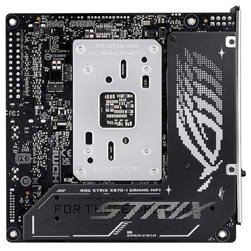 ASUS ROG Strix X870-I Gaming WiFi - Placa Base AMD Mini-ITX, 10+2+1 etapas de Potencia, DDR5, 2X M.2, PCIe 5.0 Compatible con GPU de última generación, WiFi 7, USB4, ROG Strix HIVE II