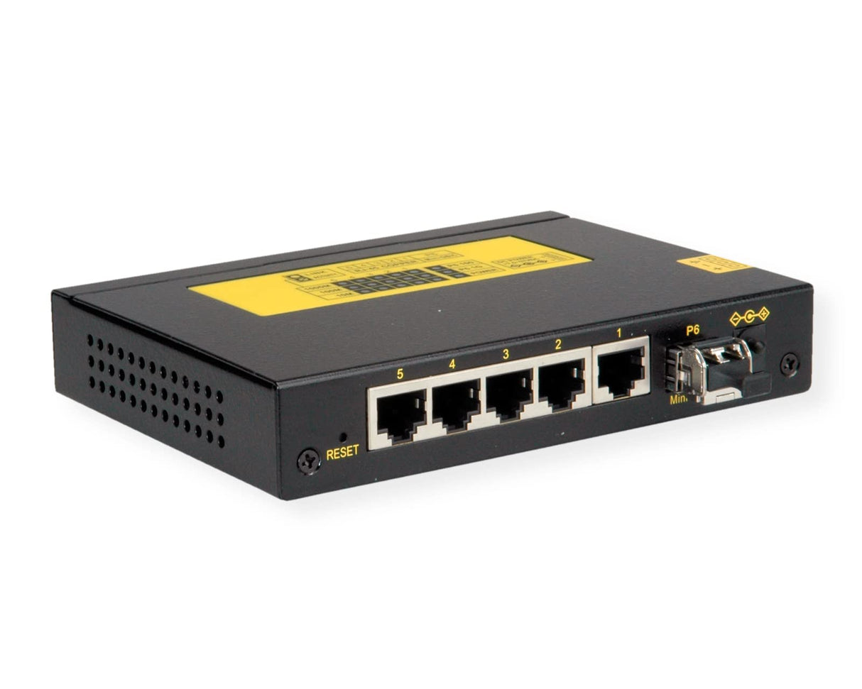 ROLINE Industrial Gigabit Switch, 5x RJ-45 + 1x SFP