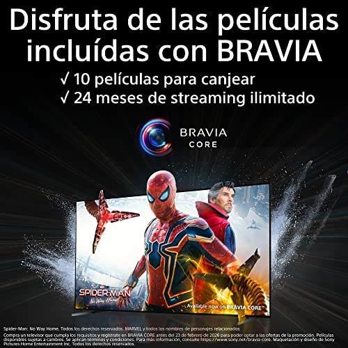 Sony BRAVIA XR-55A80L, 55 Pulgadas, TV OLED con 4K HDR, Smart Google TV, Eco Pack, Bravia Core, Óptimo para PlayStation5, Diseño Integral