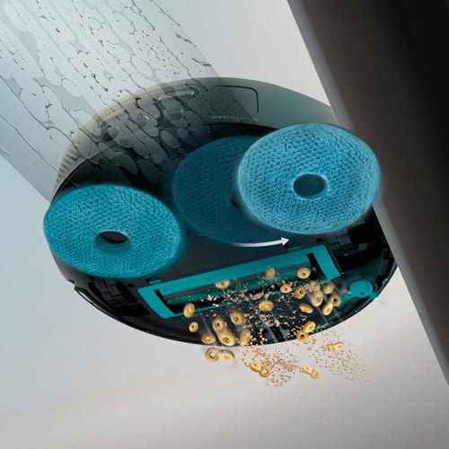 Cecotec Robot Aspirador y Friegasuelos con Base Autovaciado y App Conga 20090 ProAI InfinitySoap Cut&SPA Essential. 8000Pa, Tecnología Láser, Detección de Objetos, Tecnología Hair Cutting