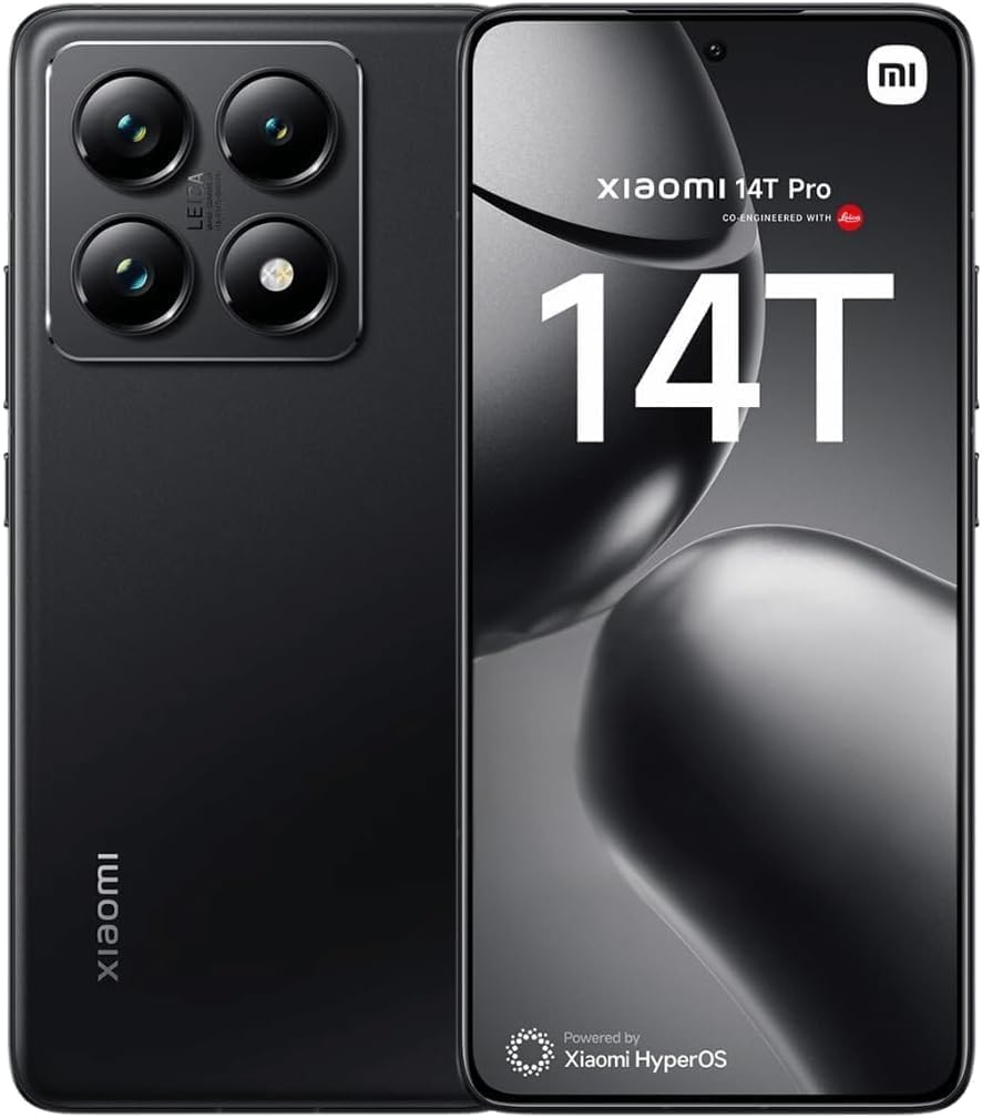 Xiaomi 14T Pro Moviles Smartphone 12GB+256GB MediaTek Dimensity 9300+ 5000mAh Battery 120W Hyper Charge, Blac