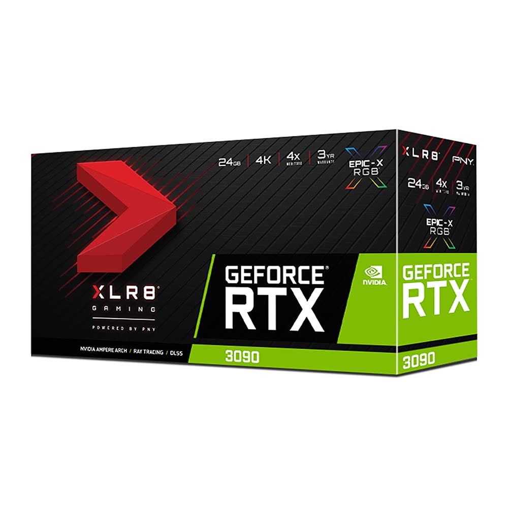 PNY Tarjeta Gráfica GeForce RTX™ 3090 24GB XLR8 Gaming Uprising Epic-X RGB™ Triple Fan