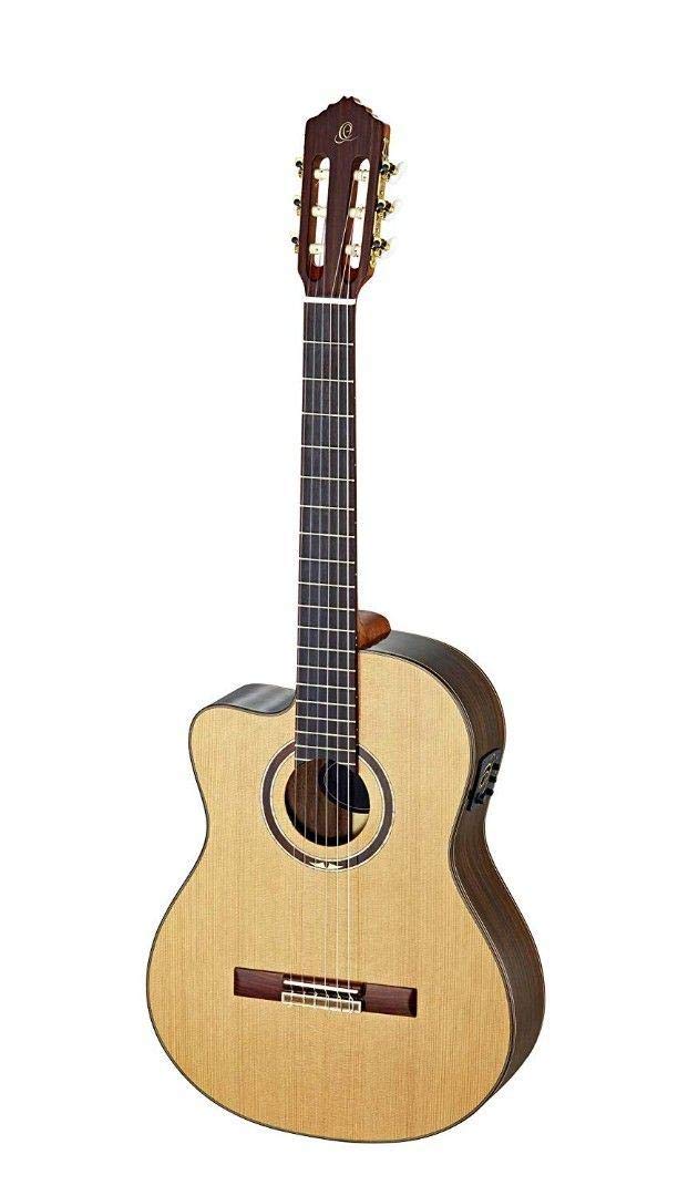 Ortega RCE159SN - Guitarra electroacústica (cedro, tamaño 4/4), color natural