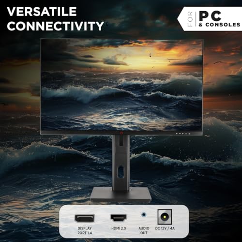Konix Monitor Gaming Zephyr 27" PC, PS5, Switch 2, Xbox - Resolución Full HD 1080p - 180 Hz - 1 ms - FreeSync - HDMI 2.0 - DisplayPort - Panel IPS