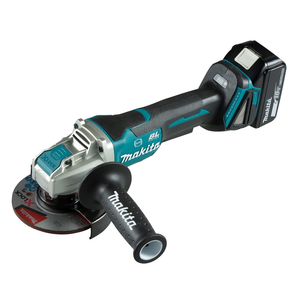 Makita DGA520ZX1 - Amoladora angular inalámbrica (18 V, con interruptor de paleta (sin batería, sin cargador)