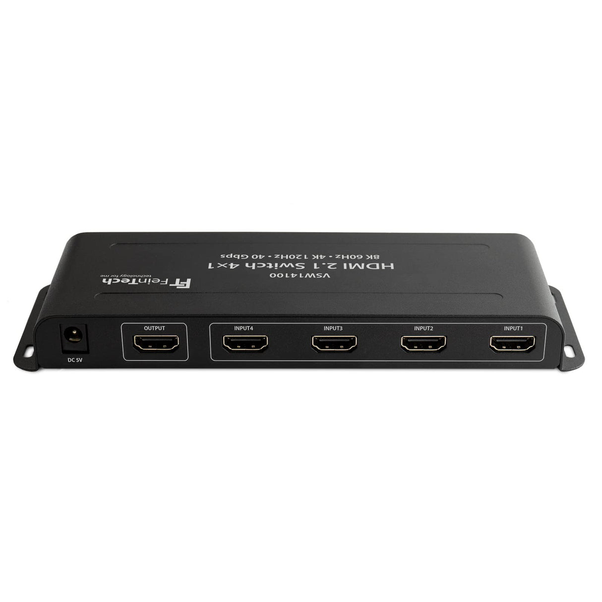 FeinTech VSW14100 HDMI 2.1 Switch 4K 120Hz Ultra HD 4x1 Conmutador automático 8K 4 en 1 Salida para Xbox PS5 TV Monitor HDR VRR 40 Gbps