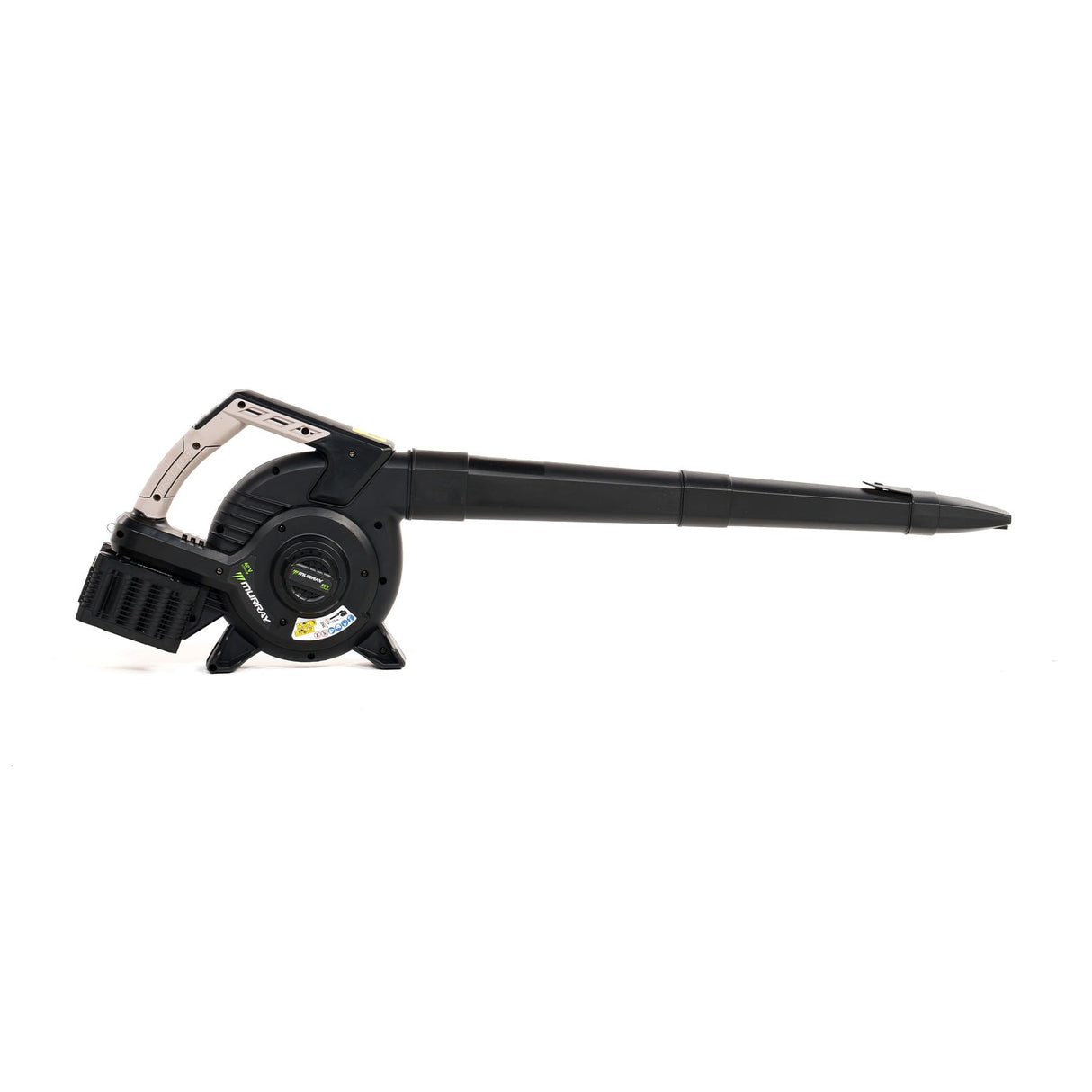 Murray Soplador y Aspirador de Hojas a Batería 20V 3 en 1 MU-BAT-VB270-KIT – Motor sin Escobillas, Control Inteligente, 4 Velocidades + Turbo, Bolsa de Polvo de 45L, Diseño de Montaje Rápido
