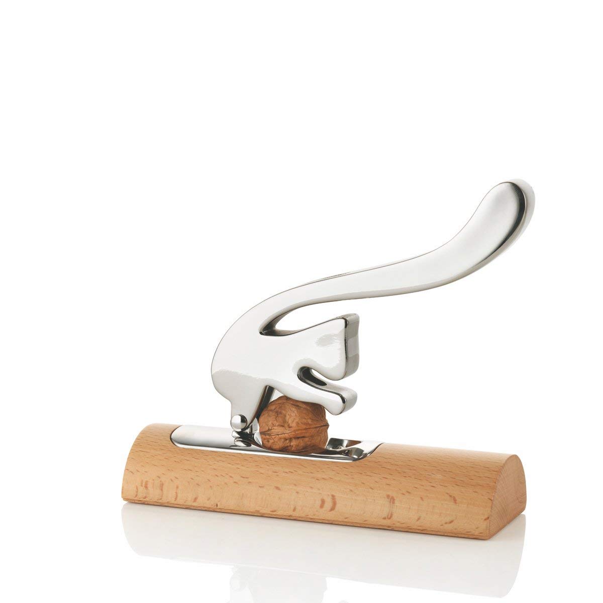 Alessi AB13 Scoiattolo - Cascanueces de Design, en Acero Inoxidable 18/10 y Madera