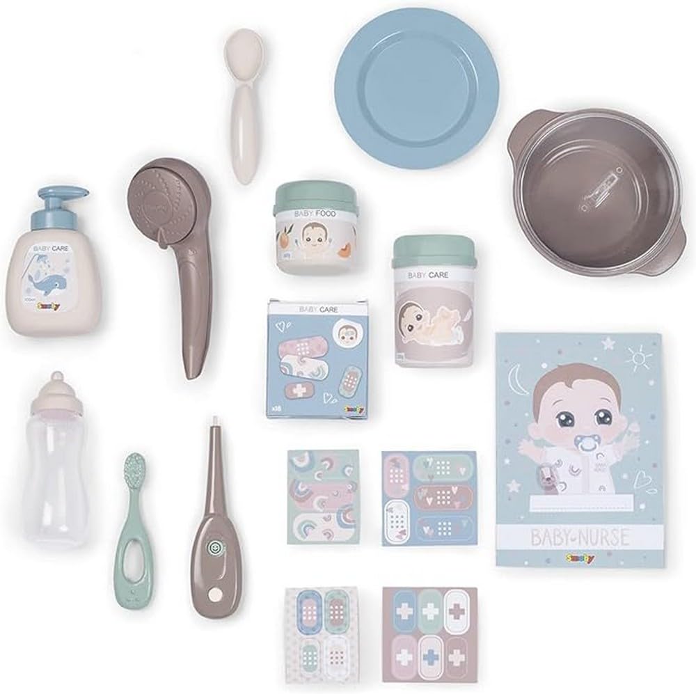 Baby Nurse La Casa de los Bebés, 20 Accesorios, para Muñecos Bebé de hasta 42 cm, Muñeco no Incluido Adecuado a Partir de 3 Años (7600220376)
